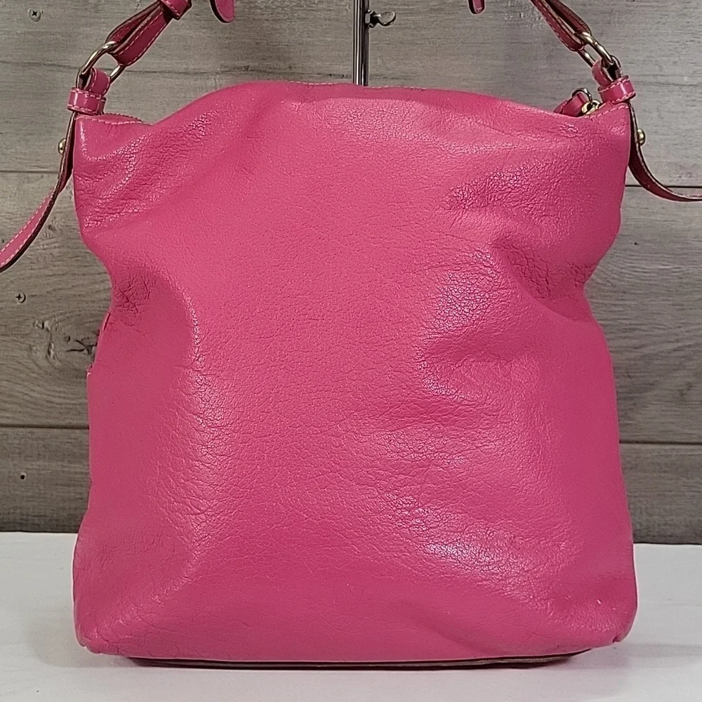 Dooney & Bourke Large Pink Leather Shoulder Bag